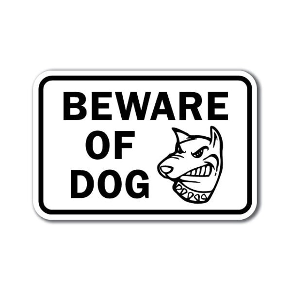 Signmission Safety Sign, 12 in Height, Aluminum, 18 in Length, Guard Dog - Beware Of D A-1218 Guard Dog - Beware Of D - main